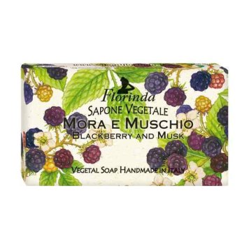 FLORINDA フロリンダ フレグランスソープ ブラックベリー＆ムスク イタリア製 石鹸 高級 固形 石けん せっけん 香り 芳香 パラベンフリー 植物性 無着色 ギフト プレゼント 女性 ボディソープ 洗顔 手洗い