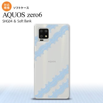 SHG04 SHG04 ZERO6 AQUOS zero6 スマホケース ソフトケース レース 帯 A 水色 メンズ レディース nk-zero6-tp1097