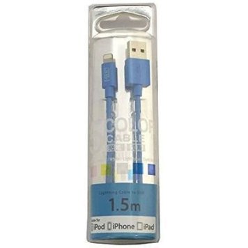 E-SELECT MFI認証ライトニングカラーケーブル 1.5m (ライトブルー) ES-LTC15MLB