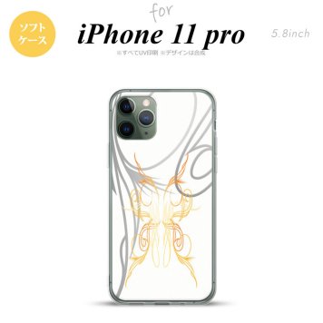 iPhone11Pro iPhone11 Pro スマホケース ソフトケース ピンスト 白 黄 メンズ レディース nk-i11p-tp1247