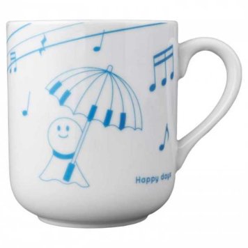 マグカップ 磁器 日本製 おしゃれ かわいい 雨の日 Happy days SCB-2104 ティーカップ コーヒーカップ ギフト プレゼント 食器 インテリア雑貨 セトクラフト
