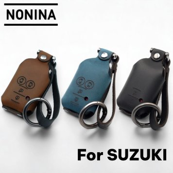 NONINA スズキ スマートキーケース ジムニー ハスラー スペーシア ワゴンR スイフト ソリオ クロスビー他対応 本革 クレイジーホースレザー 日本製 高級 エイジング レザー キーカバー 名入れ エマージェンシーキー対応 名入れ 父の日 母の日 敬老の日 お誕生日祝い 還暦祝い お祝い ギフト クリスマスプレゼント バレンタイン 贈り物 愛車キーケース 愛車キーホルダー【送料無料】