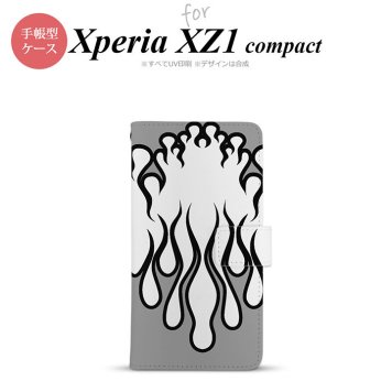 【手帳型 スマホ カバー ケース】【SO02K】【エクスペリア XZ1】手帳型 ケース SO-02K スマホ カバー Xperia XZ1 Compact エクスペリア ファイヤー 白×黒 nk-004s-so02k-dr1307【メール便送料無料】