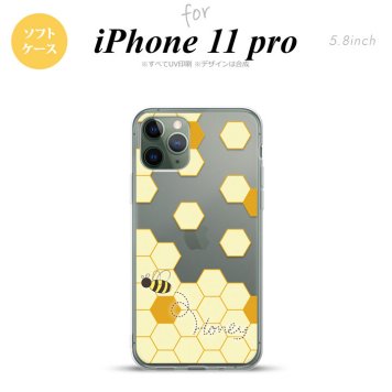 iPhone11Pro iPhone11 Pro スマホケース ソフトケース ハニー クリア 薄黄 メンズ レディース nk-i11p-tp1689