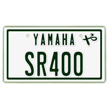 なんちゃって単車プレート【YAMAHA・SR400】ナンバープレート　バイク　二輪　オートバイ　グッズ　アクセサリー　雑貨 インテリア アイテム プレゼント ギフト バイク好き 旧車 走り屋 ギア パーツ メンテナンス ファッション お洒落 オブジェ