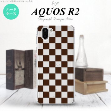 AQUOS R2 アクオス アール2 SH-03K SHV42 専用 スマホケース カバー ハードケース スクエア 茶 nk-r2-032[スマホ,スマホケース,スマホカバー,ケース,カバー,ジャケット]