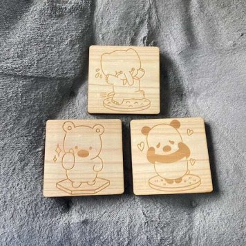 【３枚セット】ぜつめつきぐしゅんっ。コースター　