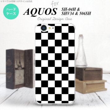 【SH04H】【スマホケース/スマホカバー】【アクオス ゼータ】SH04H スマホケース AQUOS ZETA SH04H カバー アクオス ゼータ スクエア 黒×白 nk-sh04h-131【メール便送料無料】