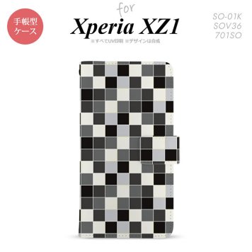 【手帳型 スマホ カバー ケース】【SO01K】【エクスペリア XZ1】手帳型 ケース SO-01K スマホ カバー Xperia XZ1 エクスペリア スクエア グレー nk-004s-so01k-dr1016【メール便送料無料】