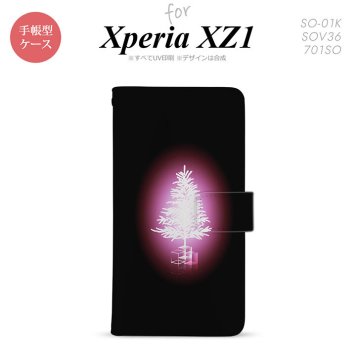 【手帳型 スマホ カバー ケース】【SO01K】【エクスペリア XZ1】手帳型 ケース SO-01K スマホ カバー Xperia XZ1 エクスペリア ツリー ピンク nk-004s-so01k-dr627【メール便送料無料】