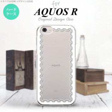 【SH03J】【スマホケース/スマホカバー】【アクオス R】SH03J スマホケース AQUOS R SH-03J カバー アクオス R レース柄（A） 白 nk-sh03j-361【メール便送料無料】