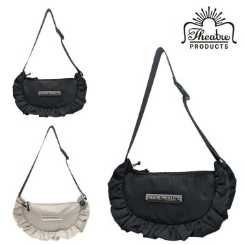 【THEATRE PRODUCTS】cl240858 NYLON FRILL ROUND SHOULDER BAG -L- ショルダー レディース かばん バッグ おしゃれ ギフト プレゼント ブラック