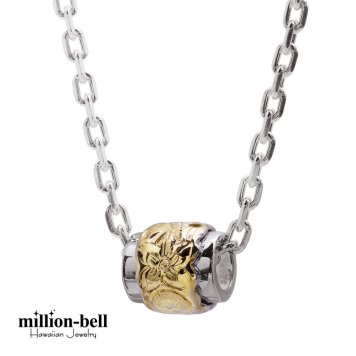 ハワイアンジュエリー ネックレス シルバー バレル シルバー ネックレス バレル 2トーン イエローコーティング シンプル シルバー925 ギフトラッピング可能 チェーン 長さ選べる メンズ レディース プレゼント ハロウィン 【品番：CG-SP3211】