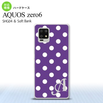SHG04 SHG04 ZERO6 AQUOS zero6 スマホケース ハードケース ドット 水玉 B 紫 +アルファベット メンズ レディース nk-zero6-834i