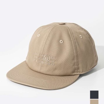 エムエム6 MM6 SH0TC0002 S78611 帽子 HAT メンズ シグネチャー ベースボールキャップ ナンバリングロゴ刺繍 アウトドア ギフト 贈り物 シンプル 記念 お祝い Numeric メゾンマルジェラ ベージュ ブラック S M L