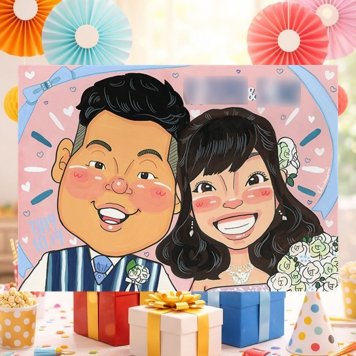 結婚記念日のプレゼントに、似顔絵でお祝いを盛り上げませんか。 似顔絵 贈り物 結婚式 プレゼント ギフト 手描き 名入れ 結婚記念日 記念 挙式 お祝い ウェルカムボード 友人 同僚 カップル 家族 友達 修正無料 下書き確認 名入れ サプライズ 一生もの 喜ばれる 実績多数 ウェディング 宝物 一生もの 結婚式 初任給 記念日 贈答品 同窓会 ハロウィン 応援 米寿祝い メモリアルギフト