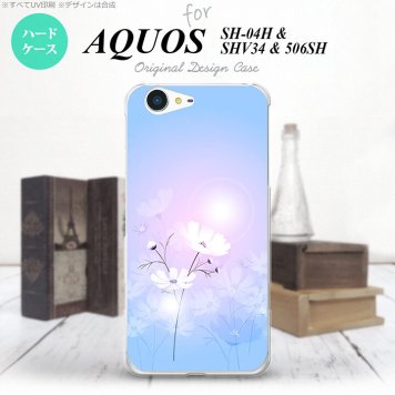 【SH04H】【スマホケース/スマホカバー】【アクオス ゼータ】SH04H スマホケース AQUOS ZETA SH04H カバー アクオス ゼータ コスモス 水色ピンク nk-sh04h-606【メール便送料無料】
