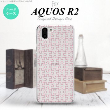 AQUOS R2 アクオス アール2 SH-03K SHV42 専用 スマホケース カバー ハードケース パズル lineピンク nk-r2-1217[スマホ,スマホケース,スマホカバー,ケース,カバー,ジャケット]