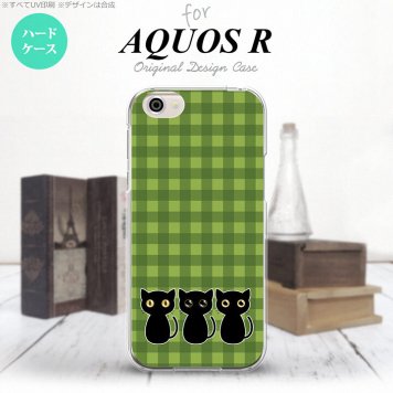 【SH03J】【スマホケース/スマホカバー】【アクオス R】SH03J スマホケース AQUOS R SH-03J カバー アクオス R 猫C 緑A nk-sh03j-1140【メール便送料無料】