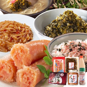 【送料無料】福さ屋 人気の詰め合わせ(家庭用無着色辛子めんたい180g(ムLFB180)+めんたい辛子高菜130g+辛子めんたい風ふりかけ+めんたいなめ茸+辛子めんたい風マヨネーズタイプ+博多長浜とんこつラーメン3食)