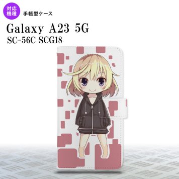 Galaxy A23 GalaxyA23 手帳型スマホケース カバー 女の子 キャラ ピンク 2022年 10月発売 nk-004s-a23-dr1335