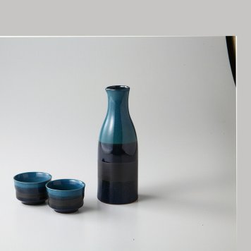 青釉がさね　酒器揃 陶器 美濃焼 やきものの里から、暮らしを贈ります。　ギフト 食器 セット テーブルウェア