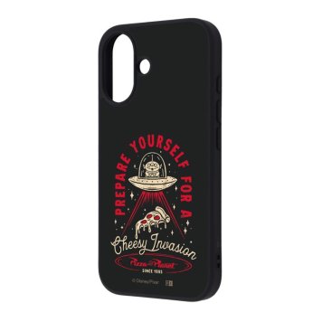 iPhone 16 ディズニー ピクサー / maru 衝撃吸収 バンパー ハイブリッドケース / トイ・ストーリー_エイリアン&ピザ ※送料無料(ポスト投函)