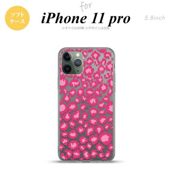 iPhone11Pro iPhone11 Pro スマホケース ソフトケース 豹柄 B ピンク クリア メンズ レディース nk-i11p-tp891