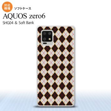 SHG04 SHG04 ZERO6 AQUOS zero6 スマホケース ソフトケース アーガイル クリア 黒 メンズ レディース nk-zero6-tp1402