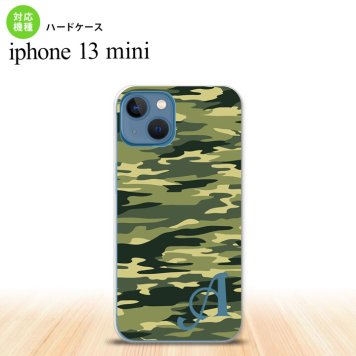 iPhone13mini iPhone13 mini ケース ハードケース タイガー 迷彩 A 緑 +アルファベット  nk-i13m-1172i