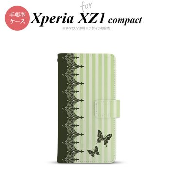【手帳型 スマホ カバー ケース】【SO02K】【エクスペリア XZ1】手帳型 ケース SO-02K スマホ カバー Xperia XZ1 Compact エクスペリア 蝶 緑 nk-004s-so02k-dr1281【メール便送料無料】