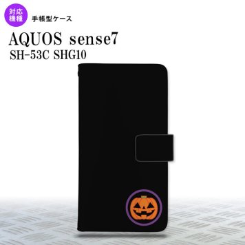 sense7 sense7 手帳型スマホケース カバー ハロウィン カボチャポイント 黒 2022年 11月発売 nk-004s-sens7-dr412