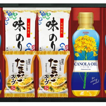 SHOWAキャノーラ油＆のり・たまごスープ詰合せ