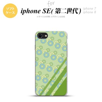 iPhoneSE 2 第二世代 iPhone8&iPhone7 共用 スマホケース 背面カバー ソフトケース 丸 緑 おしゃれ かわいい かっこいい メンズ レディース nk-ise2-tp1662