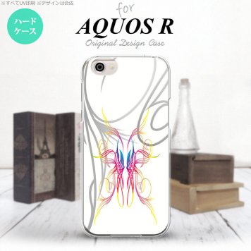 【SH03J】【スマホケース/スマホカバー】【アクオス R】SH03J スマホケース AQUOS R SH-03J カバー アクオス R ピンスト 白×グラデ1 nk-sh03j-1244【メール便送料無料】