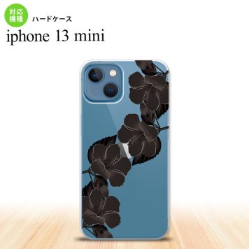 iPhone13mini iPhone13 mini ケース ハードケース ハイビスカス A 黒  nk-i13m-081