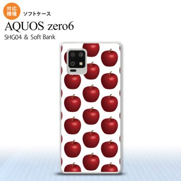 SHG04 SHG04 ZERO6 AQUOS zero6 スマホケース ソフトケース りんご 林檎 白 赤 メンズ レディース nk-zero6-tp046