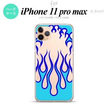 iPhone11ProMax iPhone11pro max スマホケース ハードケース ファイヤー 炎 クリア 青 メンズ レディース nk-i11pm-1313