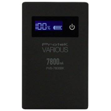 プロテック 7800mA リチウムイオンバッテリー ブラック PVB-7800BK