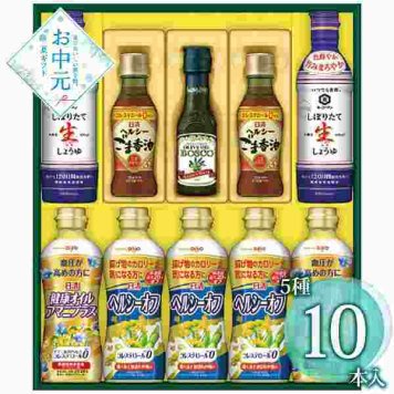 ギフト 調味料セット 油 詰め合わせ 日清オイリオ ヘルシーオイル キッコーマン 生しょうゆ 醤油 オリーブオイル ごま油 内祝い お中元 お歳暮 贈り物 プレゼント 贈答用