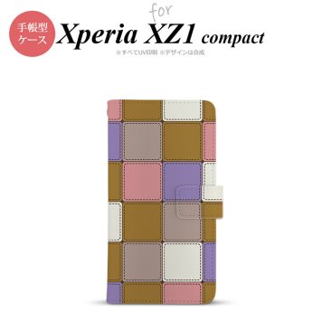 【手帳型 スマホ カバー ケース】【SO02K】【エクスペリア XZ1】手帳型 ケース SO-02K スマホ カバー Xperia XZ1 Compact エクスペリア パッチワーク風 ミックスC nk-004s-so02k-dr1673【メール便送料無料】