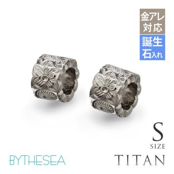 ハワイアンジュエリー ペア ペンダントトップ 金属アレルギー 対応 純チタン 刻印 無料 誕生石 カットアウトチューブ Sサイズ チェーン別売りステンレスより軽く肌に優しい カップル プレゼント 夏 サマー 【品番：TIP402SP】