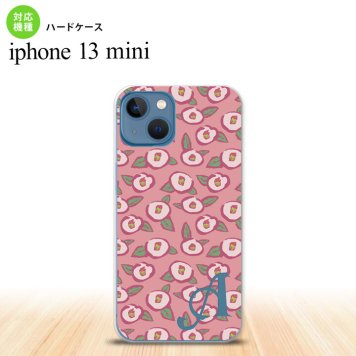 iPhone13mini iPhone13 mini ケース ハードケース つばき ピンク +アルファベット  nk-i13m-1704i