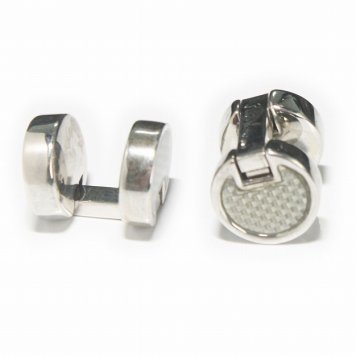 Babette Wasserman バベットワッサーマン グレーカーボンファイバーブリッジカフスボタン・カフリンクス メンズ  bw-c554gr 結婚式 旦那 プレゼント ギフト 彼氏 父の日 誕生日プレゼント