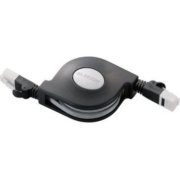 エレコム LANケーブル/CAT6/爪折れ防止/巻取/2.5m/ブラック LD-MCTGT/BK2
