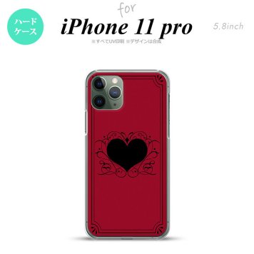 iPhone11Pro iPhone11 Pro スマホケース ハードケース ハート 飾り 赤 メンズ レディース nk-i11p-614
