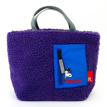 スヌーピー IP.デリ.ボア. Peanuts-7V PURPLE バッグ ハンドバッグ トートバッグ