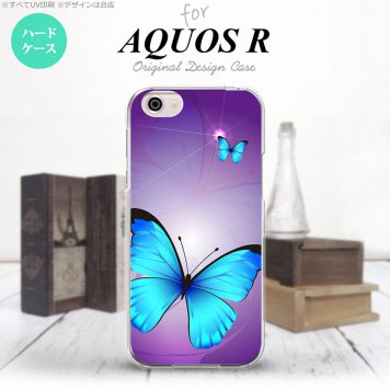 【SH03J】【スマホケース/スマホカバー】【アクオス R】SH03J スマホケース AQUOS R SH-03J カバー アクオス R バタフライ・蝶（B） 紫 nk-sh03j-213【メール便送料無料】