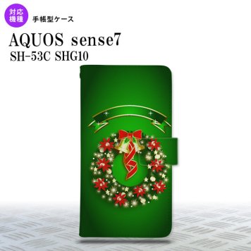sense7 sense7 手帳型スマホケース カバー リース 緑 2022年 11月発売 nk-004s-sens7-dr643