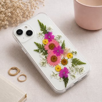 【ほぼ全機種対応スマホケース❁】押し花スマホケース NO.518（ピンク）（着日指定不可） 押し花＆レジン iPhone/Xperia/AQUOS/Galaxy他